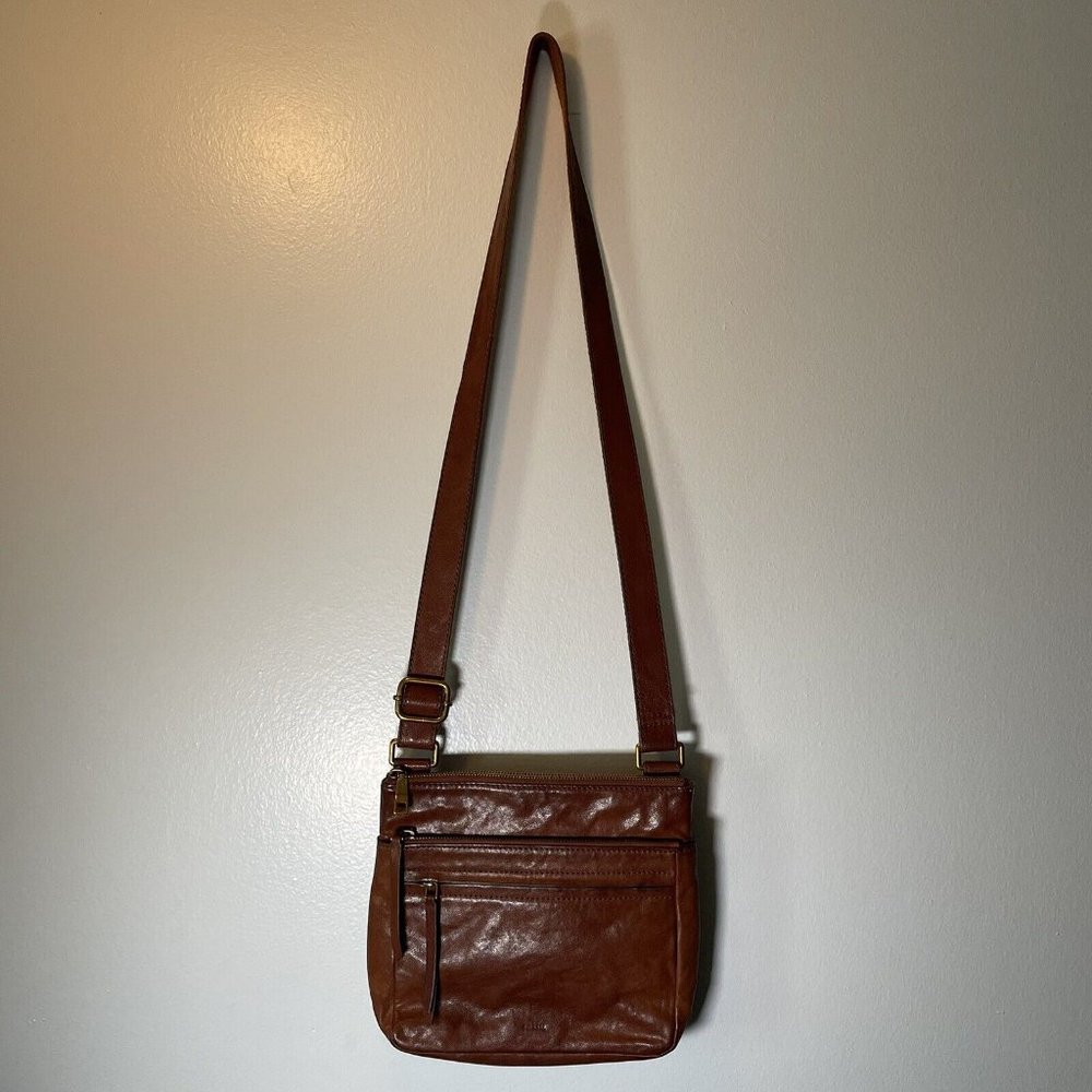 Fossil Brown Leather Crossbody Purse *Read & Look at Photos